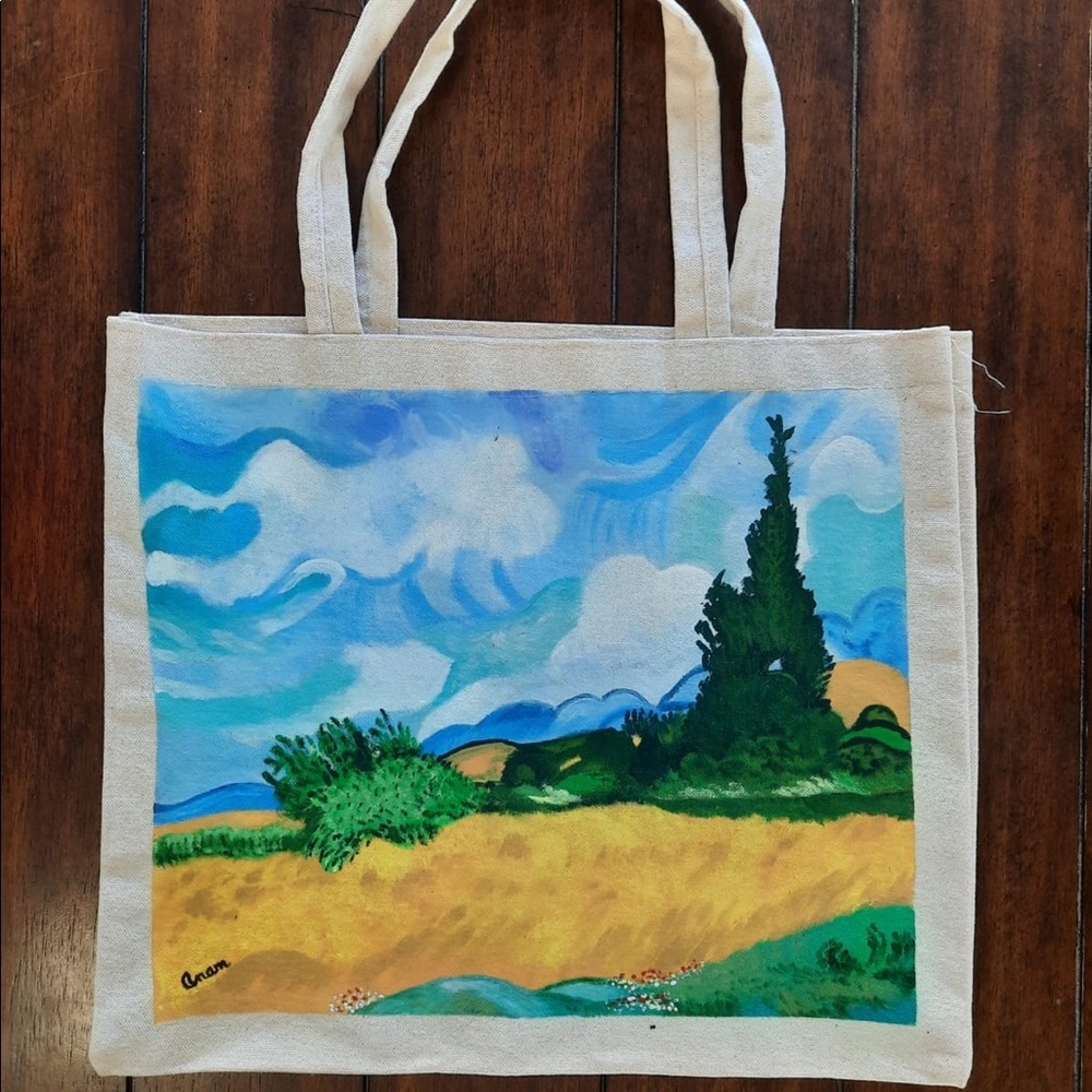 Van Gogh inspired reusable bag